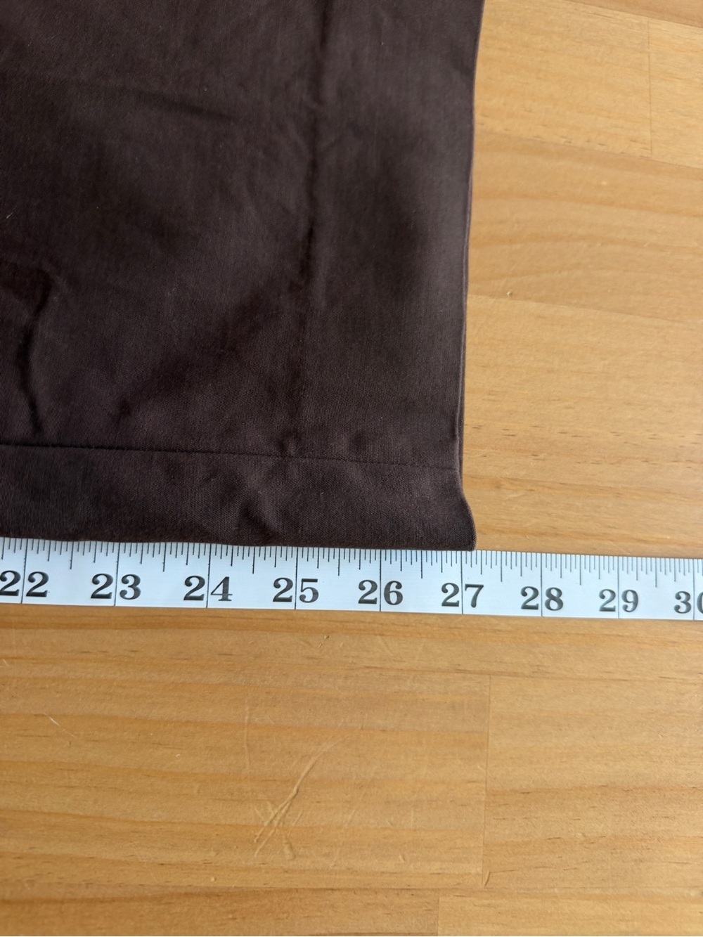 Vince Dark Brown Straight Leg Trousers Size 14 Cotton Viscose Flat Front Pants - Picture 14 of 15